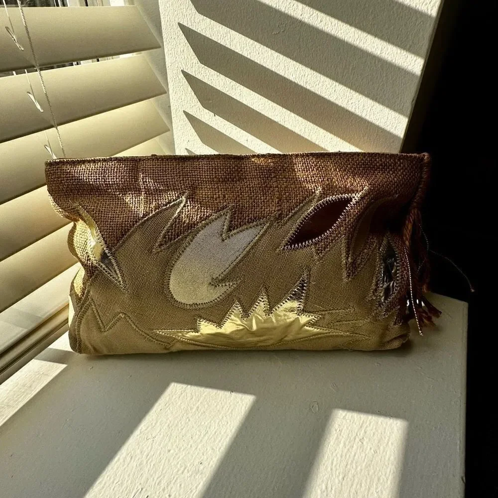 90’s Metallic Overlay Clutch Purse